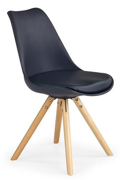K-201 natúr bükkfa lábú, műanyag palástú kárpitozott szék