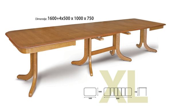 Labud  XL nagyobbítható asztal 100x140/340