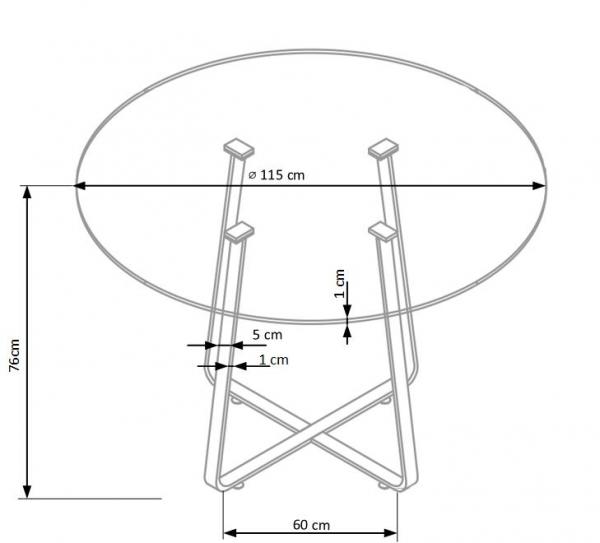 Looper 2- K-282 étkezőgarnitúra (1 asztal   4 szék)