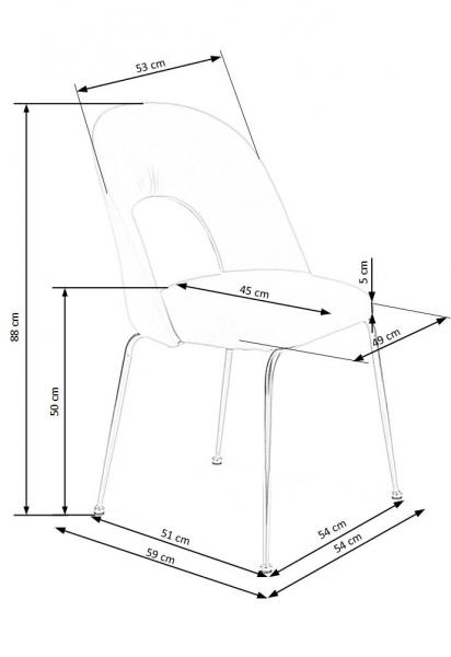 K-385 fémvázas kárpitozott szék