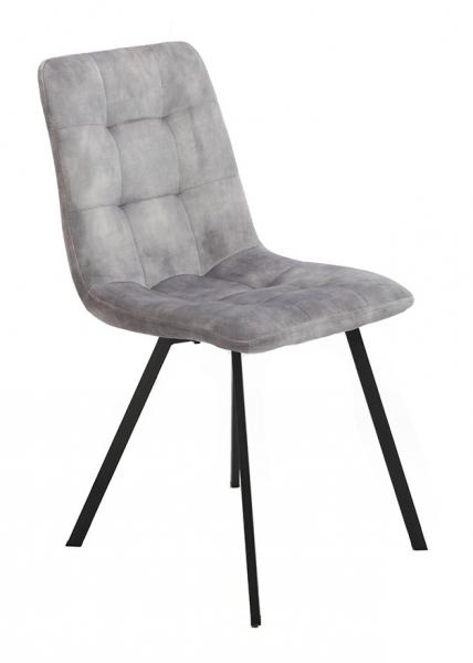 AS 120 fémvázas kárpitozott szék, fekete váz, Pale barna bársony szövet