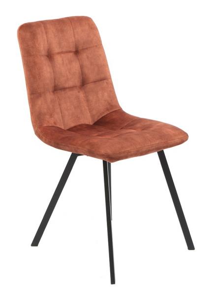 AS 120 fémvázas kárpitozott szék, fekete váz, Pale barna bársony szövet
