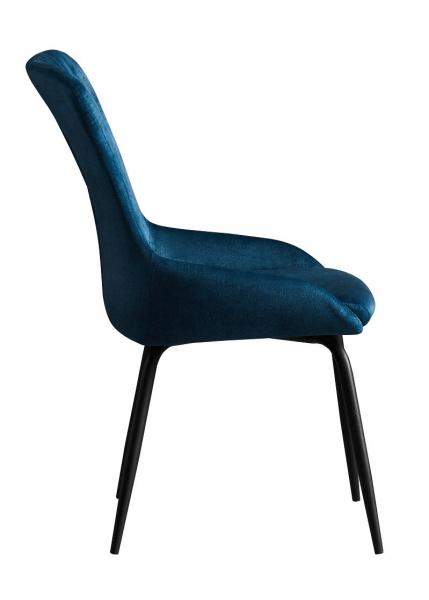 ASR 109 fémvázas kárpitozott szék, fekete láb, kék szövet