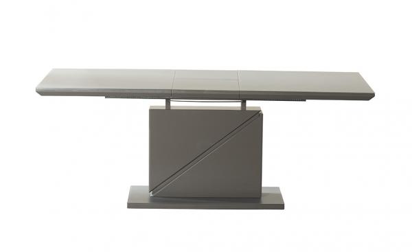 Helga nagyobbítható asztal szürke, 5 mm vastag edzett üveg lap, 90x160/200