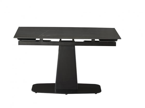 Kate nagyobbítható asztal szinterelt kő asztallap fekete keret és láb, 85x130/180 cm