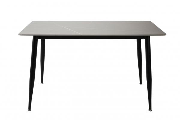 Loris asztal, fekete láb, Armany szürke szinterezett kő lap 70x130x76 cm