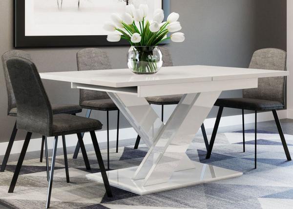 Bronx nagyobbítható asztal magasfényű fehér, 80x140/180 cm