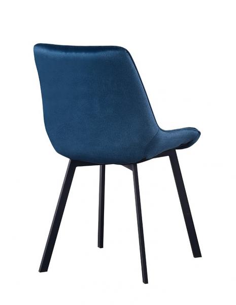 ASR 103 fémvázas kárpitozott szék, fekete láb, kék bársony szövet