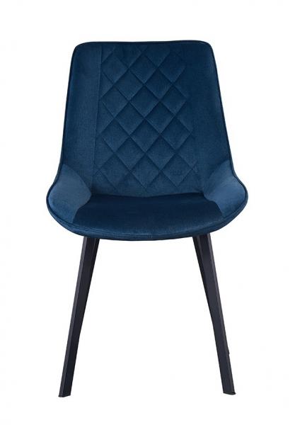ASR 103 fémvázas kárpitozott szék, fekete láb, kék bársony szövet