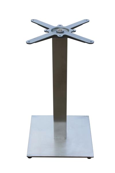 GF-2110 fém asztalláb, négyzetes, sima, metal inox