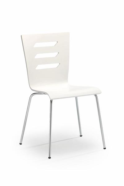 K-155 fémvázas lemezelt szék, króm, fehér