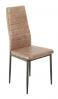 AS 101 fémvázas kárpitozott szék, fekete láb, antik barna textilbőr