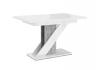 Meva nagyobbítható asztal magasfényű fehér/beton szürke, 80x120/160 cm