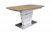 Paris nagyobbítható asztal,  fehér láb, világos dió lap, 90x160/200 cm