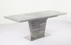 Simon nagyobbítható asztal acél talp, kerámia hatású üveg rátét 80x140/180 cm