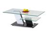 Savana dohányzó asztal fekete-fehér üveglapos 110x60x45
