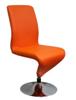 MF-5913 fémvázas forgós szék króm, orange textilbőr