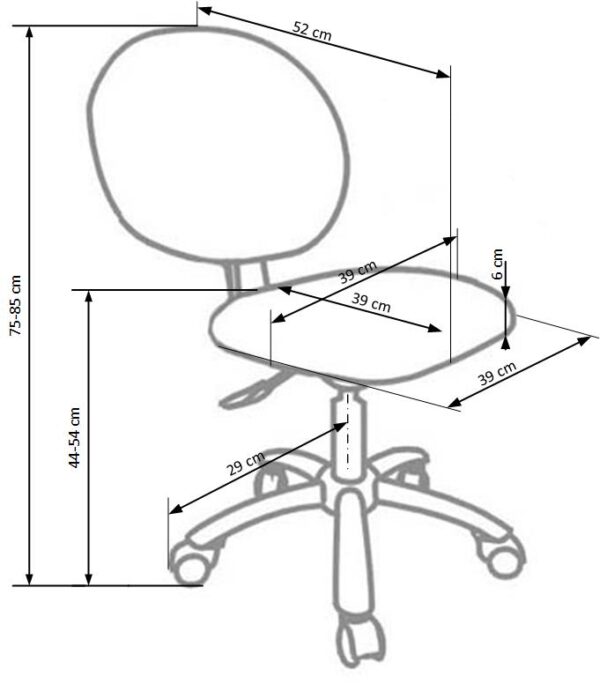 GOL ifjúsági forgószék, alap mechanika, szín: zöld - Image 3