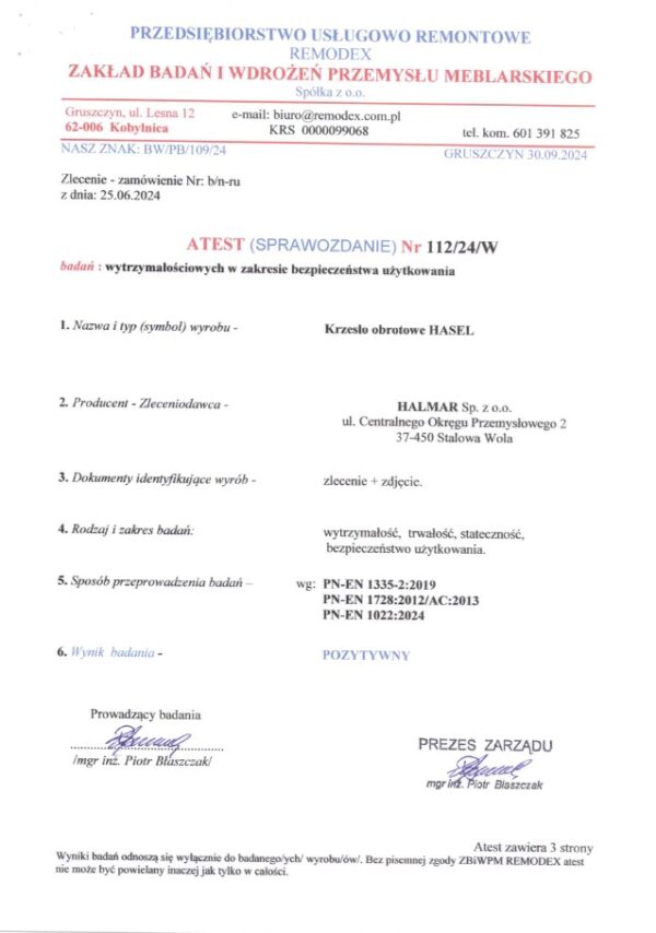 HASEL forgószék, multiblokk mechanika, szín: fekete/szürke - Image 10