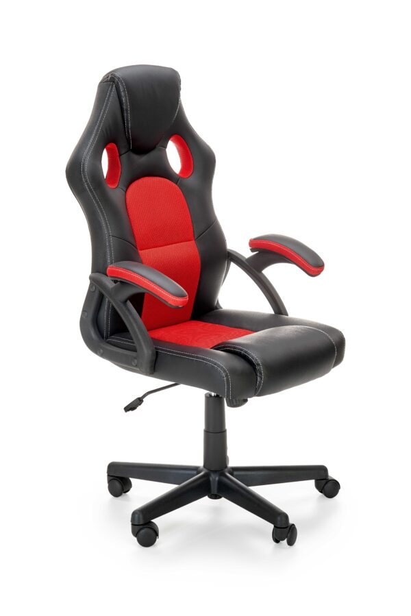 BERKEL gaming forgószék, billenő mechanika, szín: fekete/piros