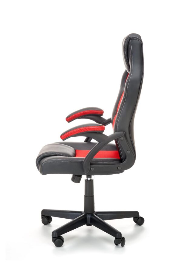 BERKEL gaming forgószék, billenő mechanika, szín: fekete/piros - Image 4