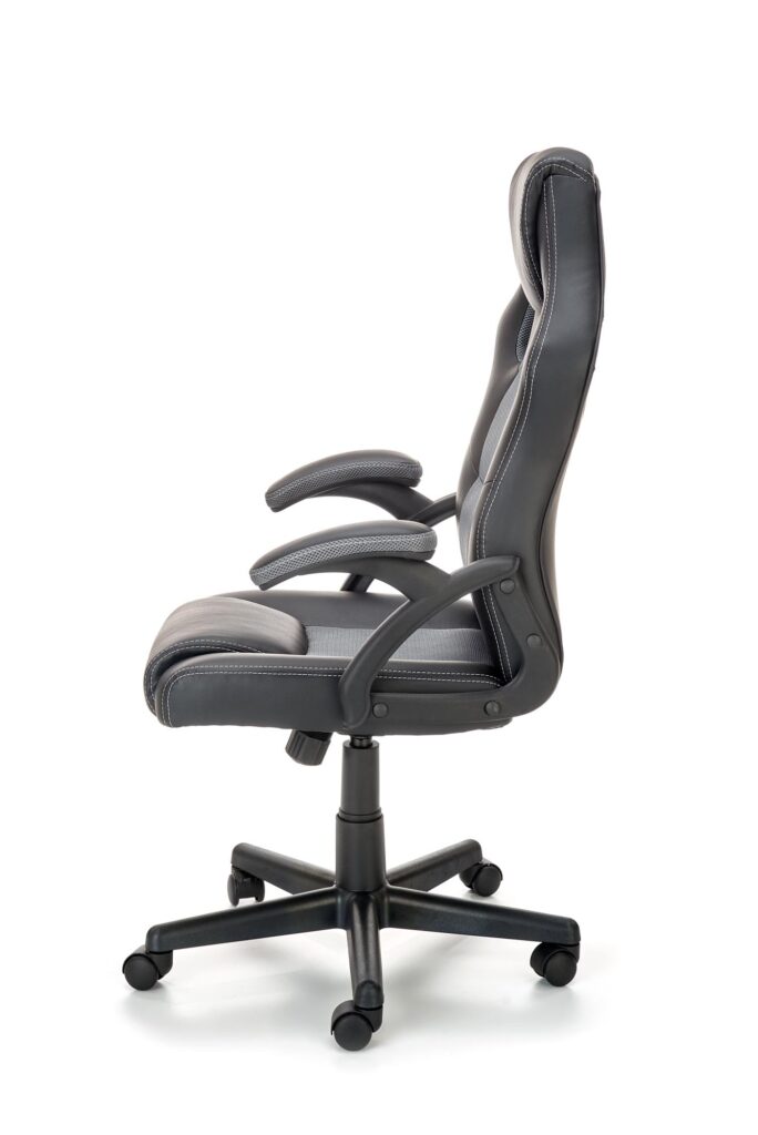 BERKEL gaming forgószék, billenő mechanika, szín: fekete/szürke - Image 3