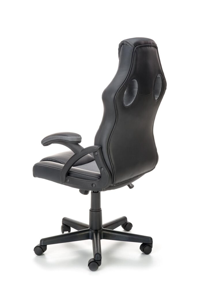 BERKEL gaming forgószék, billenő mechanika, szín: fekete/szürke - Image 4