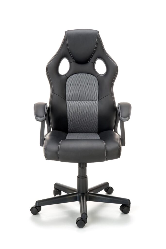 BERKEL gaming forgószék, billenő mechanika, szín: fekete/szürke - Image 9