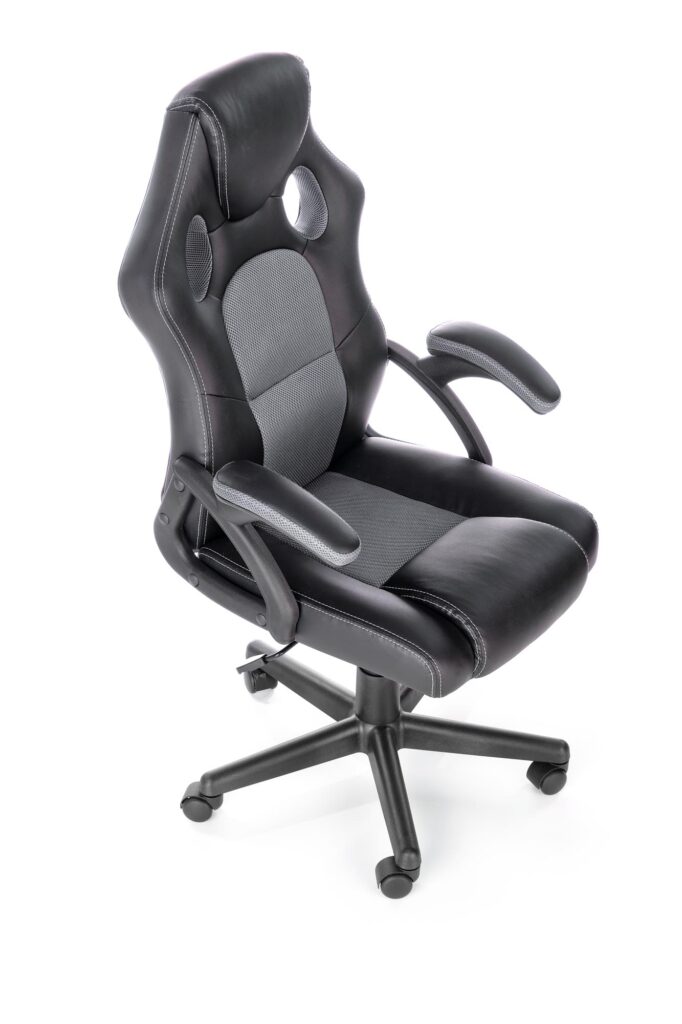 BERKEL gaming forgószék, billenő mechanika, szín: fekete/szürke - Image 10
