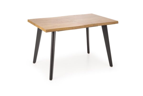 DICKSON 2 bővíthető étkezőasztal, téglalap alakú, szín: természetes tölgy/fekete - Image 8