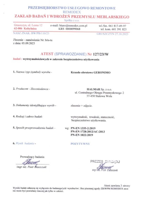 GERONIMO forgószék, szinkron mechanika, szín: fekete - Image 13
