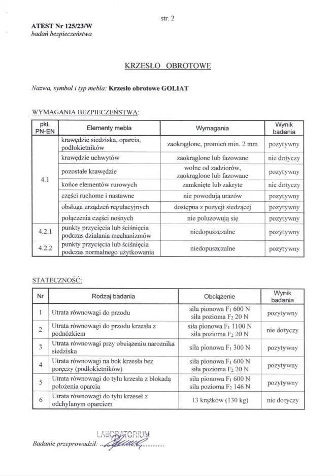 Goliat forgószék, szinkron mechanika, fekete színben - Image 2