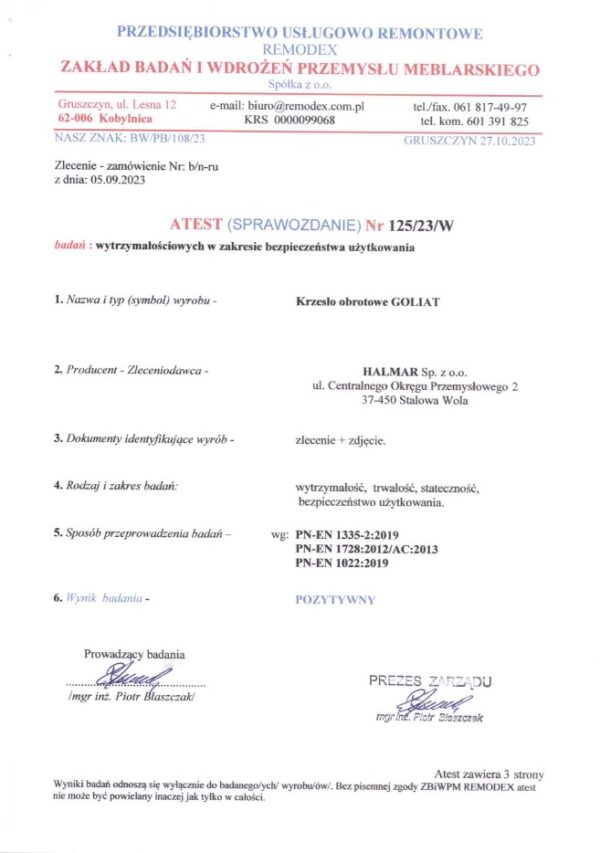 GOLIAT forgószék, szinkron mechanika, szín: fekete - Image 11