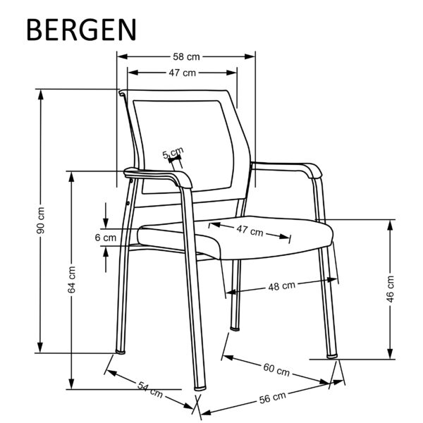 BERGEN szék, szín: fekete - Image 4