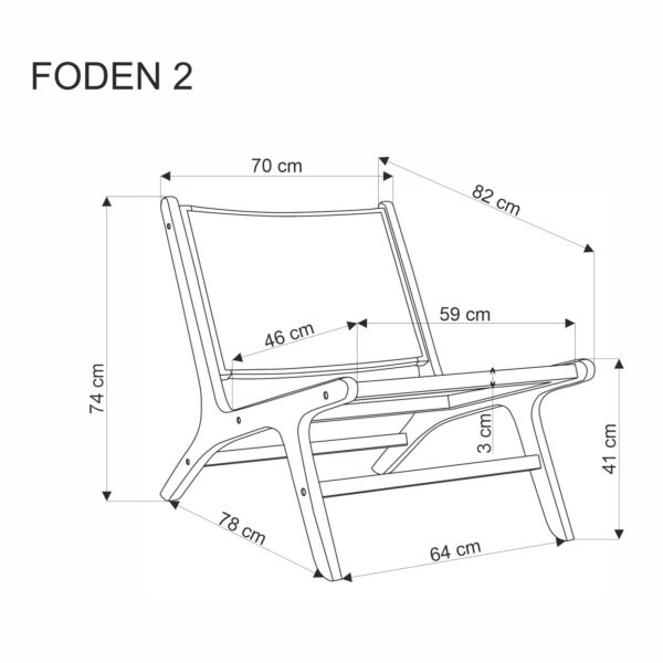 FODEN 2 pihenőszék, szín: természetes - Image 4