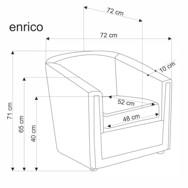ENRICO fotel, szín: zöld - Image 4