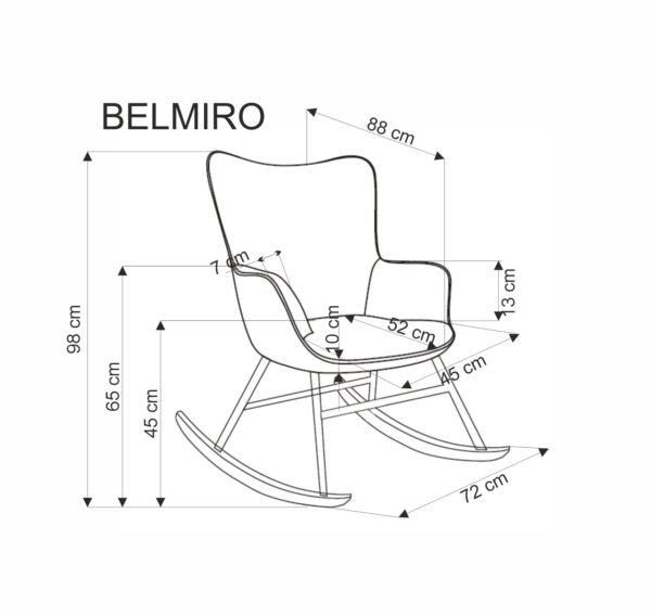BELMIRO hintafotel, szín: szürke - Image 4