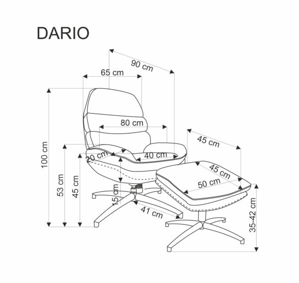 DARIO hintafotel, szín: kék - Image 11