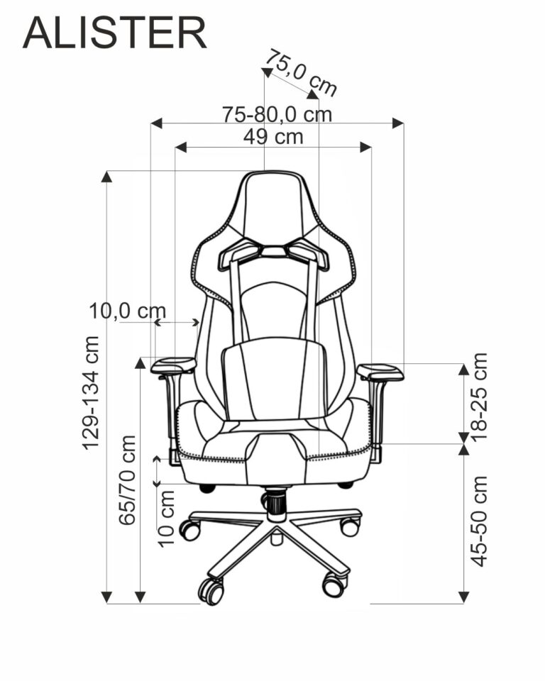 ALISTER gaming forgószék, multiblokk mechanika, szín: fekete/szürke - Image 4