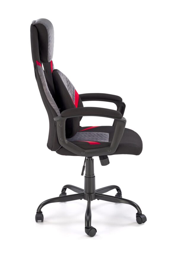JENSEN forgószék, billenő mechanika, szín: fekete/szürke/piros - Image 5