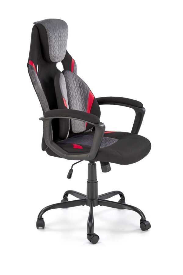 JENSEN forgószék, billenő mechanika, szín: fekete/szürke/piros - Image 6
