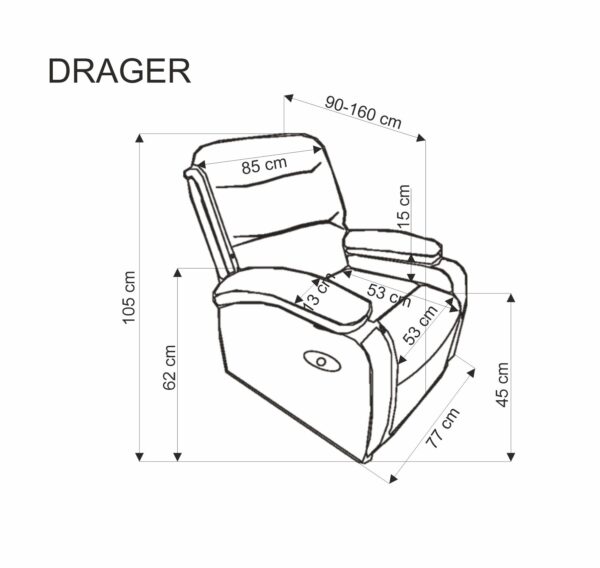 DRAGER relax fotel, szín: sötétzöld - Image 6