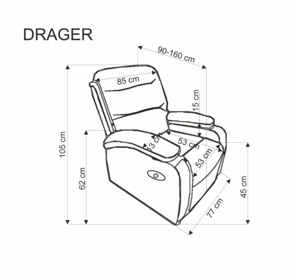 DRAGER relax fotel, szín: bézs - Image 6