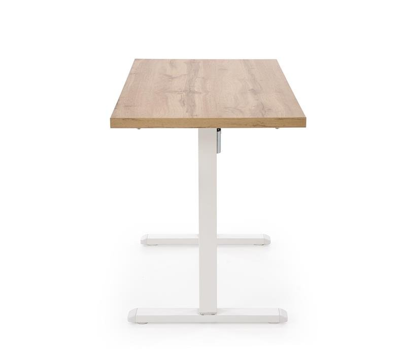 B54 állítható magasságú íróasztal, artisan tölgy/fehér színben - Image 5