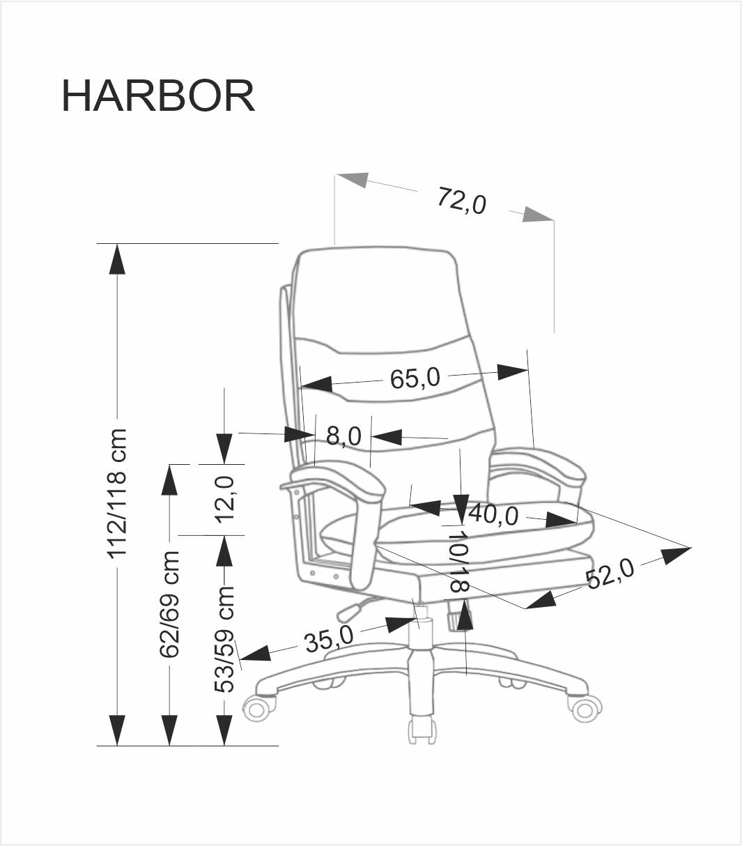 Harbor forgószék, billenő mechanikával, bézs színben - Image 8
