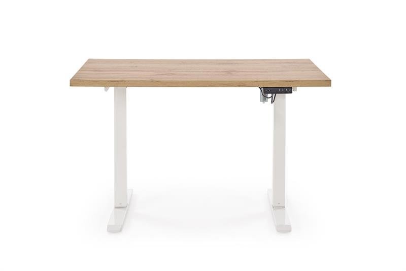 B54 állítható magasságú íróasztal, artisan tölgy/fehér színben - Image 10