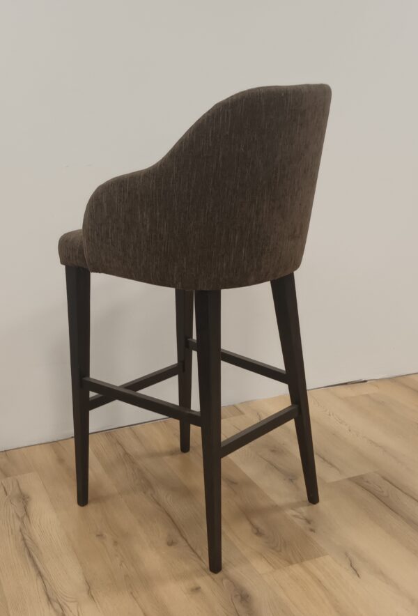 Miona/BO kárpitozott bárszék, barna szövet, wenge pác - Image 2
