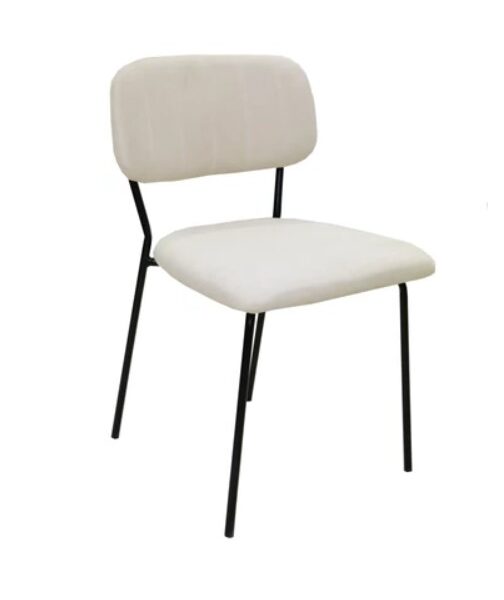 Nina/O fémvázas kárpitozott szék, beige szövet