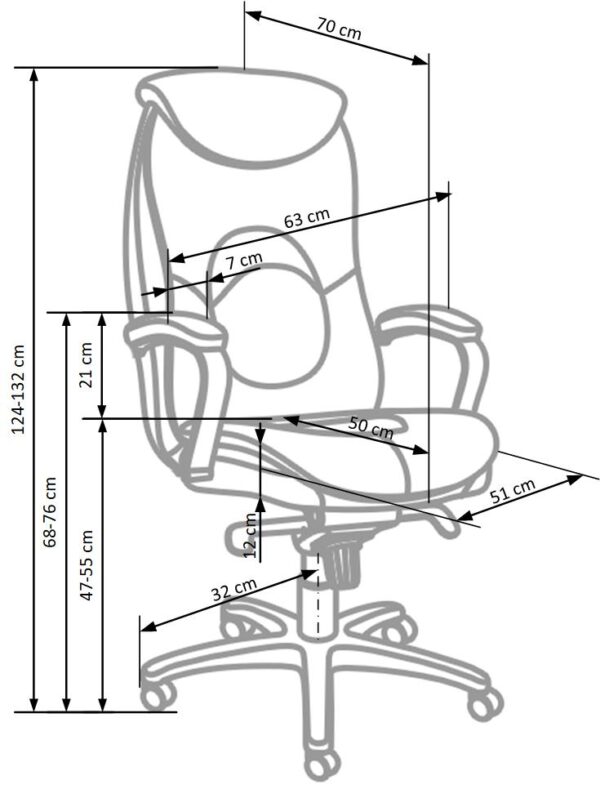 Quad/O főnöki forgószék króm, fekete textilbőr - Image 2