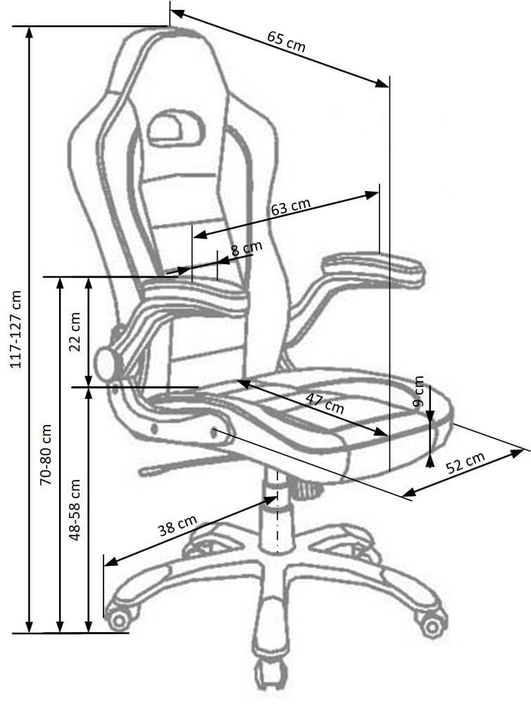Lotus forgószék, billenő mechanikával, fekete/szürke színben - Image 3